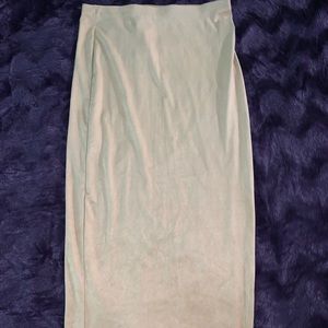 Gold below the knee pencil skirt